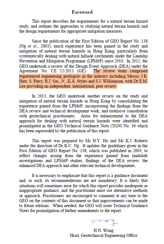 GEO Report No. 138 (Second Ed.) - Foreword